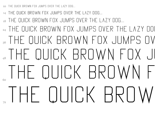 Vanadine font waterfall